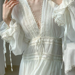 Get trendy with Ocean Heart Lace Maxi Dress - Dresses available at Peiliee Shop. Grab yours for $38 today!