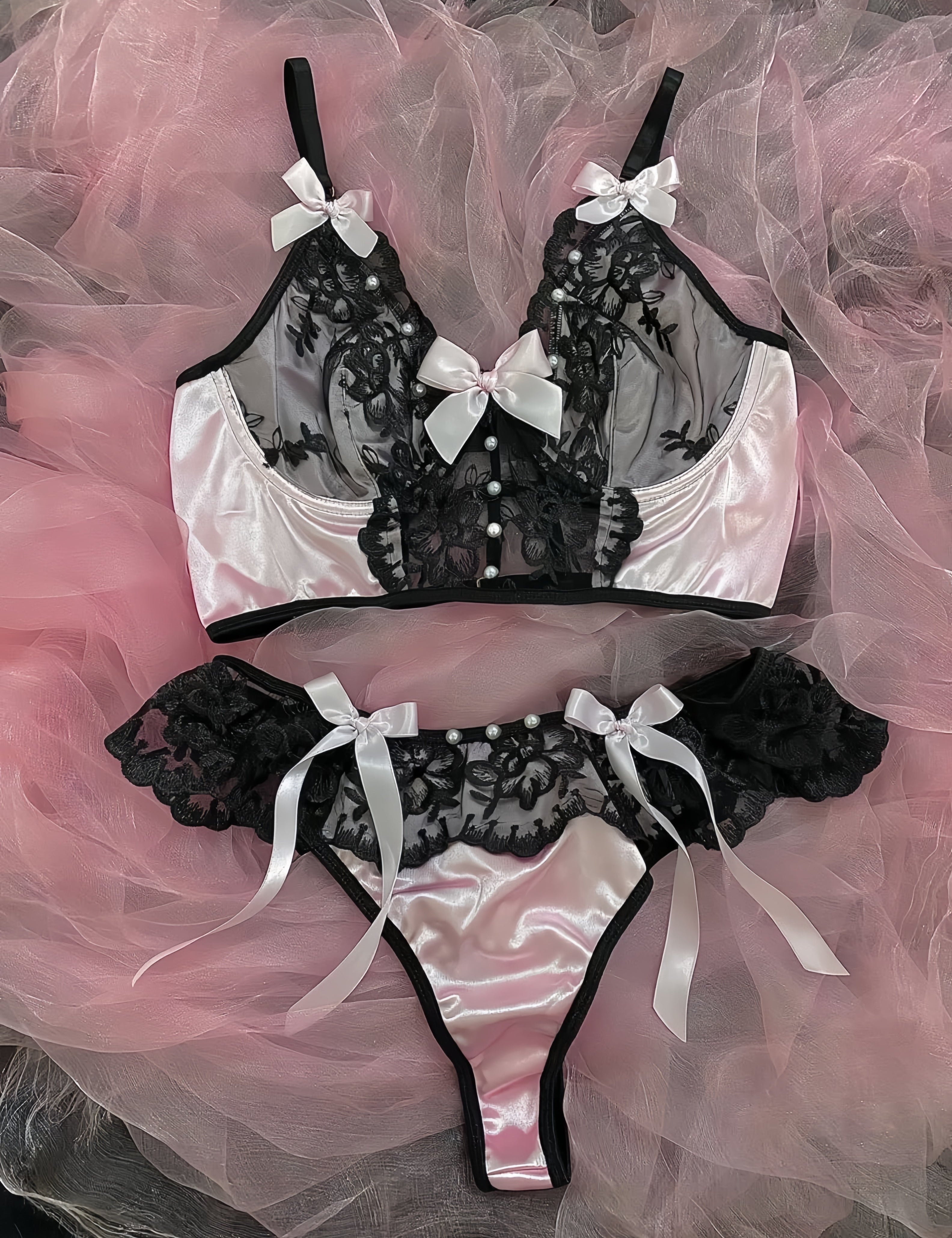 Get trendy with [Handmade Lingerie] Tonight Heartbeat Lingerie Set bodysuit -  available at Peiliee Shop. Grab yours for $26 today!