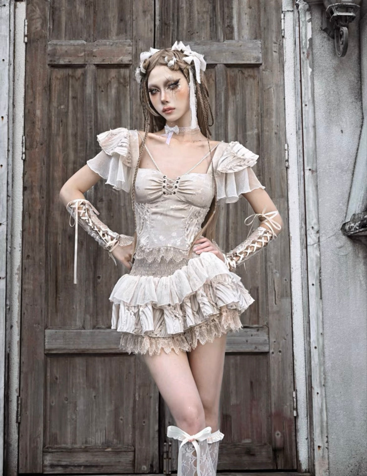 Get trendy with [Blood Supply]Regal Ballet Lace & Tulle Set - Clothing available at Peiliee Shop. Grab yours for $36 today!