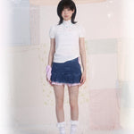 Get trendy with [Rose Island]Gemstone Elegance Short Sleeve Top - Top available at Peiliee Shop. Grab yours for $36 today!