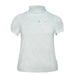 Get trendy with [Rose Island]Gemstone Elegance Short Sleeve Top - Top available at Peiliee Shop. Grab yours for $36 today!
