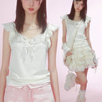 Get trendy with [Rose Island] Bunny dreams crop top -  available at Peiliee Shop. Grab yours for $28 today!