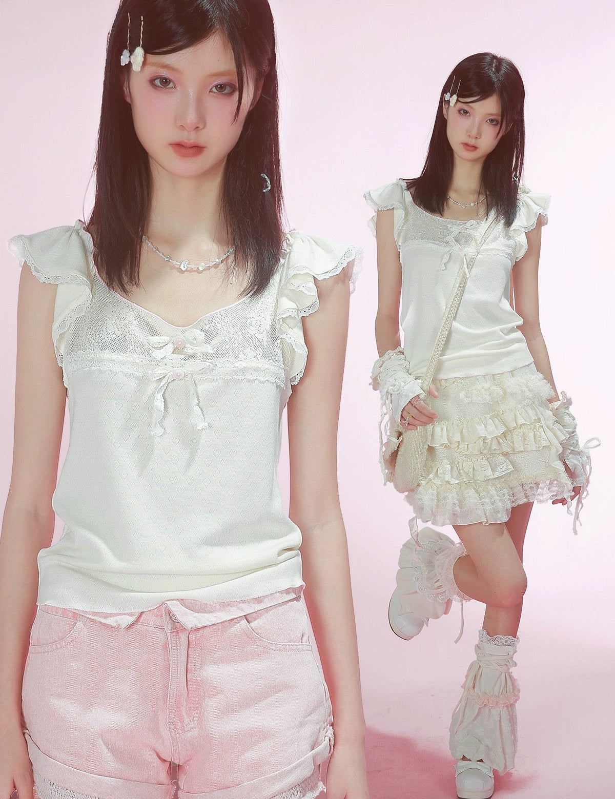 Get trendy with [Rose Island] Bunny dreams crop top -  available at Peiliee Shop. Grab yours for $28 today!