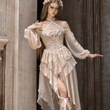 Get trendy with [Blood Supply]Classical court gorgeous lantern sleeve dress - Clothing available at Peiliee Shop. Grab yours for $64 today!