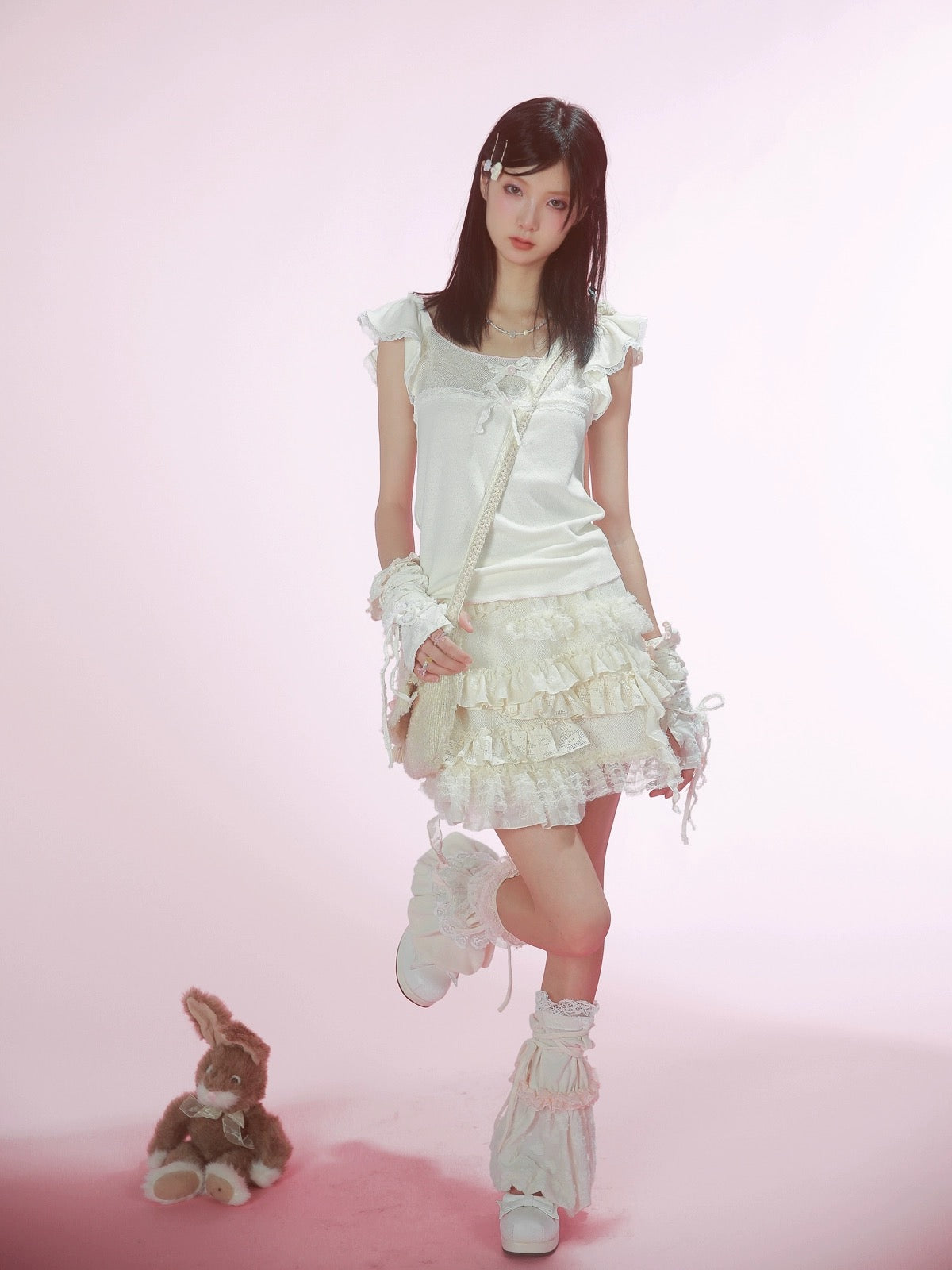 Get trendy with [Rose Island] Bunny dreams crop top -  available at Peiliee Shop. Grab yours for $28 today!