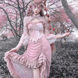 Get trendy with The Sakura Fairy Velvet Lace Dress - Dresses available at Peiliee Shop. Grab yours for $35.90 today!
