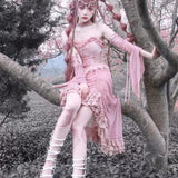 Get trendy with The Sakura Fairy Velvet Lace Dress - Dresses available at Peiliee Shop. Grab yours for $35.90 today!