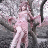 Get trendy with The Sakura Fairy Velvet Lace Dress - Dresses available at Peiliee Shop. Grab yours for $35.90 today!