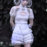 Get trendy with God's Redemption Lace Tiered Shorts - Shorts available at Peiliee Shop. Grab yours for $42.99 today!