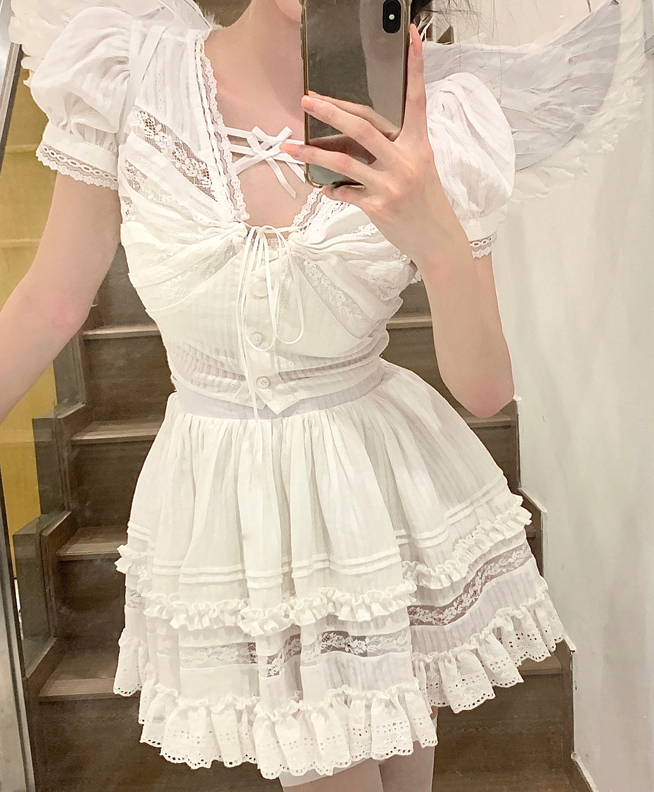 Get trendy with White Daisy Lover Cotton Set - Dresses available at Peiliee Shop. Grab yours for $35 today!