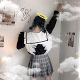 Get trendy with [Mid Season sale ] You are like an angel sailor babydoll hoodie dress -  available at Peiliee Shop. Grab yours for $35 today!