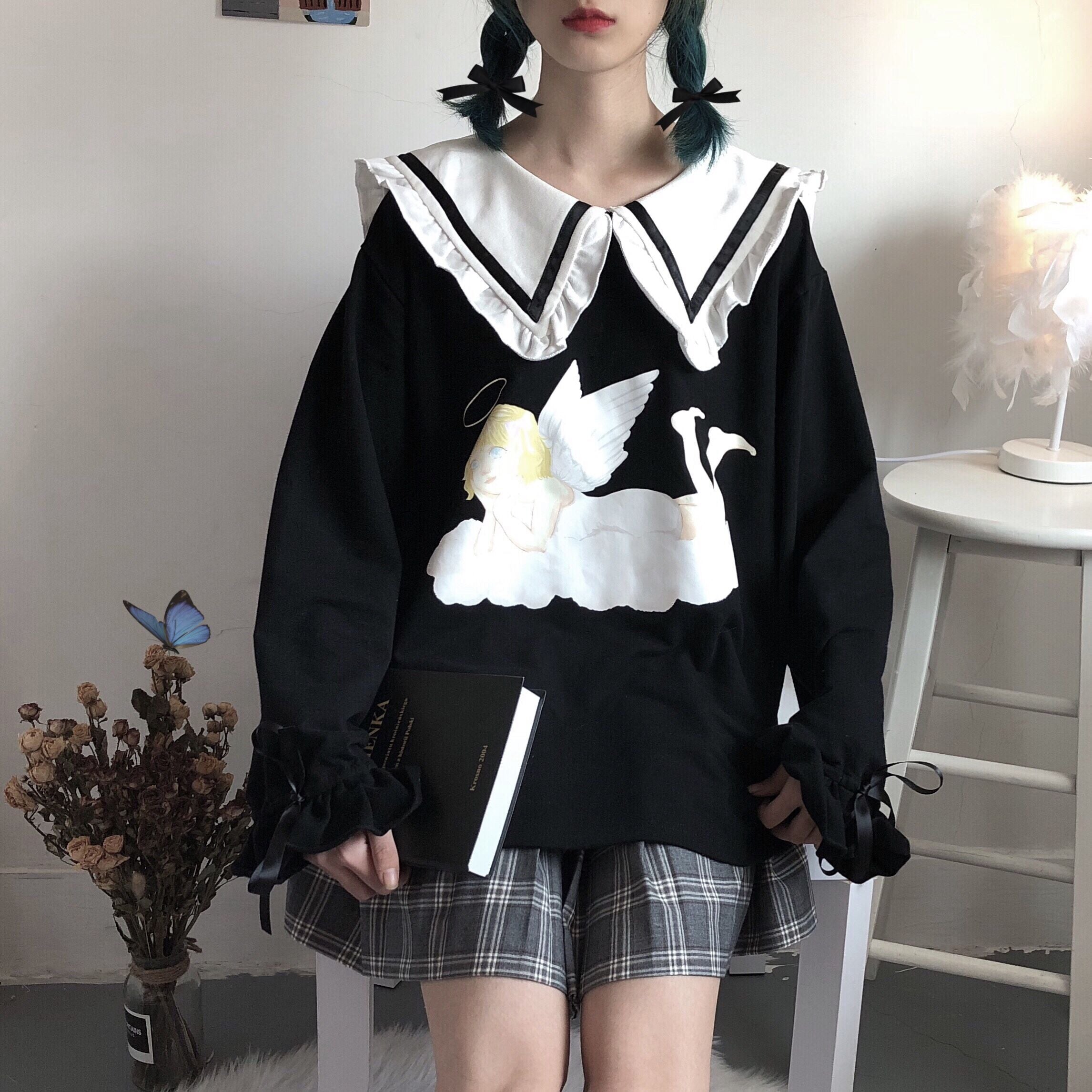 Get trendy with [Mid Season sale ] You are like an angel sailor babydoll hoodie dress -  available at Peiliee Shop. Grab yours for $35 today!