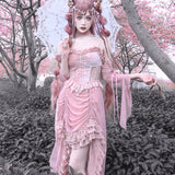 Get trendy with The Sakura Fairy Velvet Lace Dress - Dresses available at Peiliee Shop. Grab yours for $35.90 today!