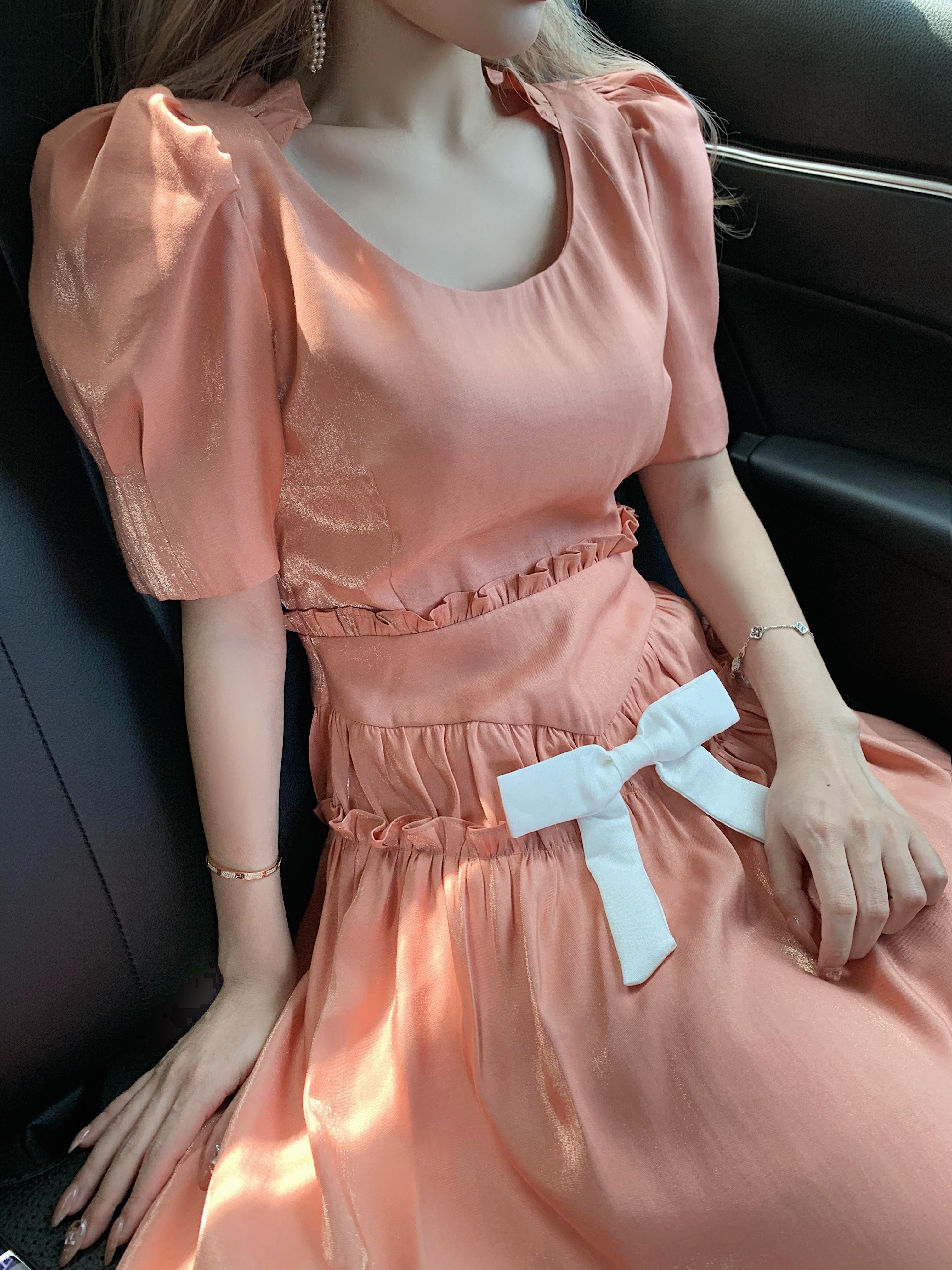 Get trendy with [Last stock] Vienna gilt orange vintage princess dress -  available at Peiliee Shop. Grab yours for $59.90 today!