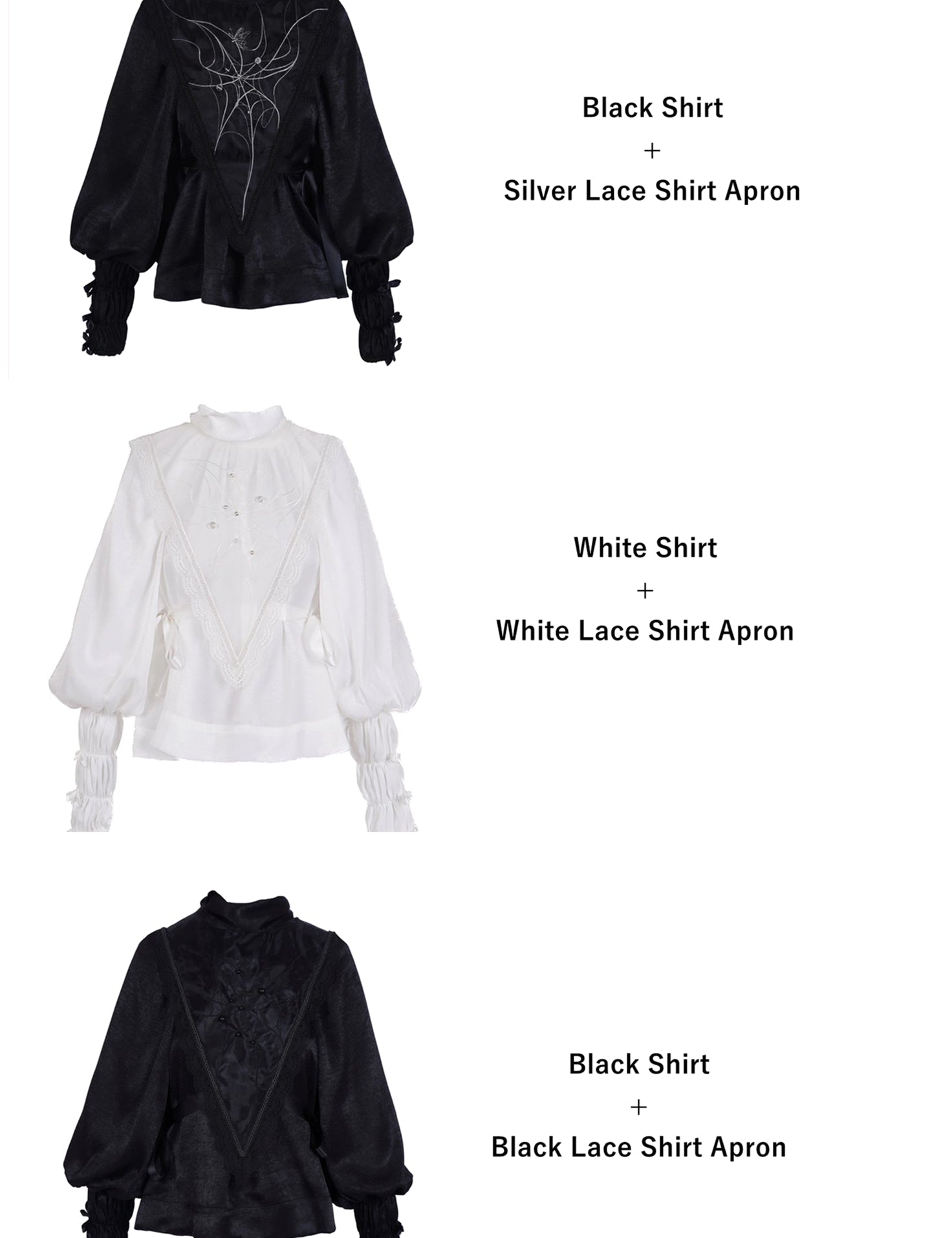 Get trendy with [Nololita Pre-order] After Rain Gothic Set with satin shirt and skirt -  available at Peiliee Shop. Grab yours for $42 today!