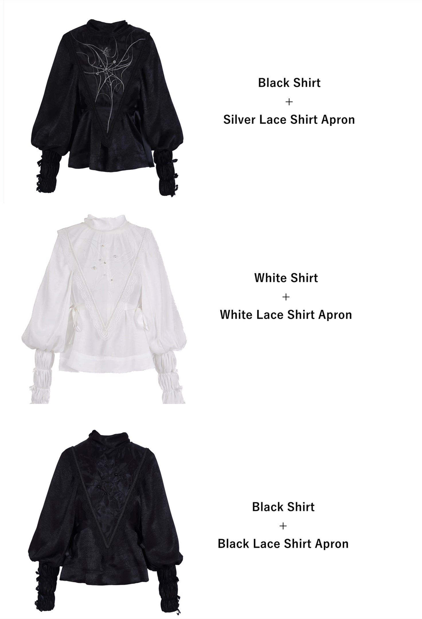 Get trendy with [Nololita Pre-order] After Rain Gothic Set with satin shirt and skirt -  available at Peiliee Shop. Grab yours for $42 today!