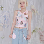 Get trendy with [Rose Island] Find Doggies Crop Top - Clothing available at Peiliee Shop. Grab yours for $35 today!