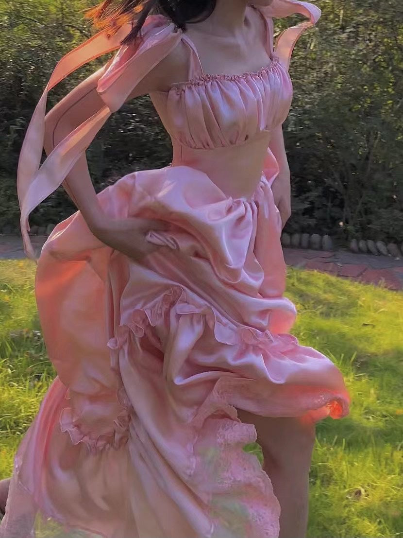 Get trendy with [Tailor made] Towards The Sunset Dress - Dresses available at Peiliee Shop. Grab yours for $65 today!