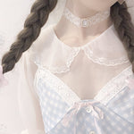 Get trendy with [2020 New] Yuki Hime Single Collar Pastel Babydoll Inner Blouse -  available at Peiliee Shop. Grab yours for $22 today!