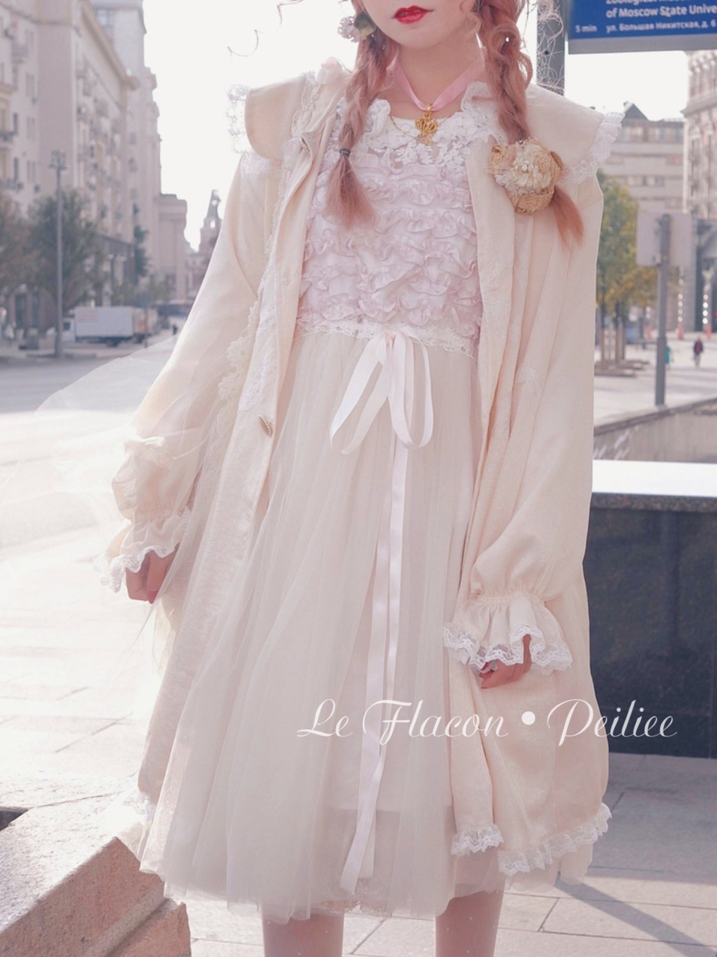 Get trendy with [Premium Selected] Limited Edition Le Flacon First Love Rose Lace Vintage Dress -  available at Peiliee Shop. Grab yours for $59.90 today!