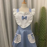Get trendy with [2 weeks hand sewing time! ]Dolly heart apron -  available at Peiliee Shop. Grab yours for $29 today!