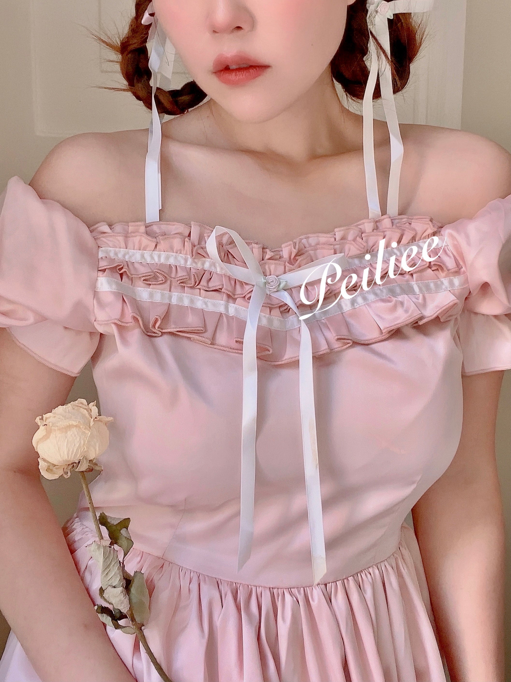 Get trendy with [Peiliee Design 5 years anniversary] Sakura Soft Satin Dress Set - Dresses available at Peiliee Shop. Grab yours for $45 today!