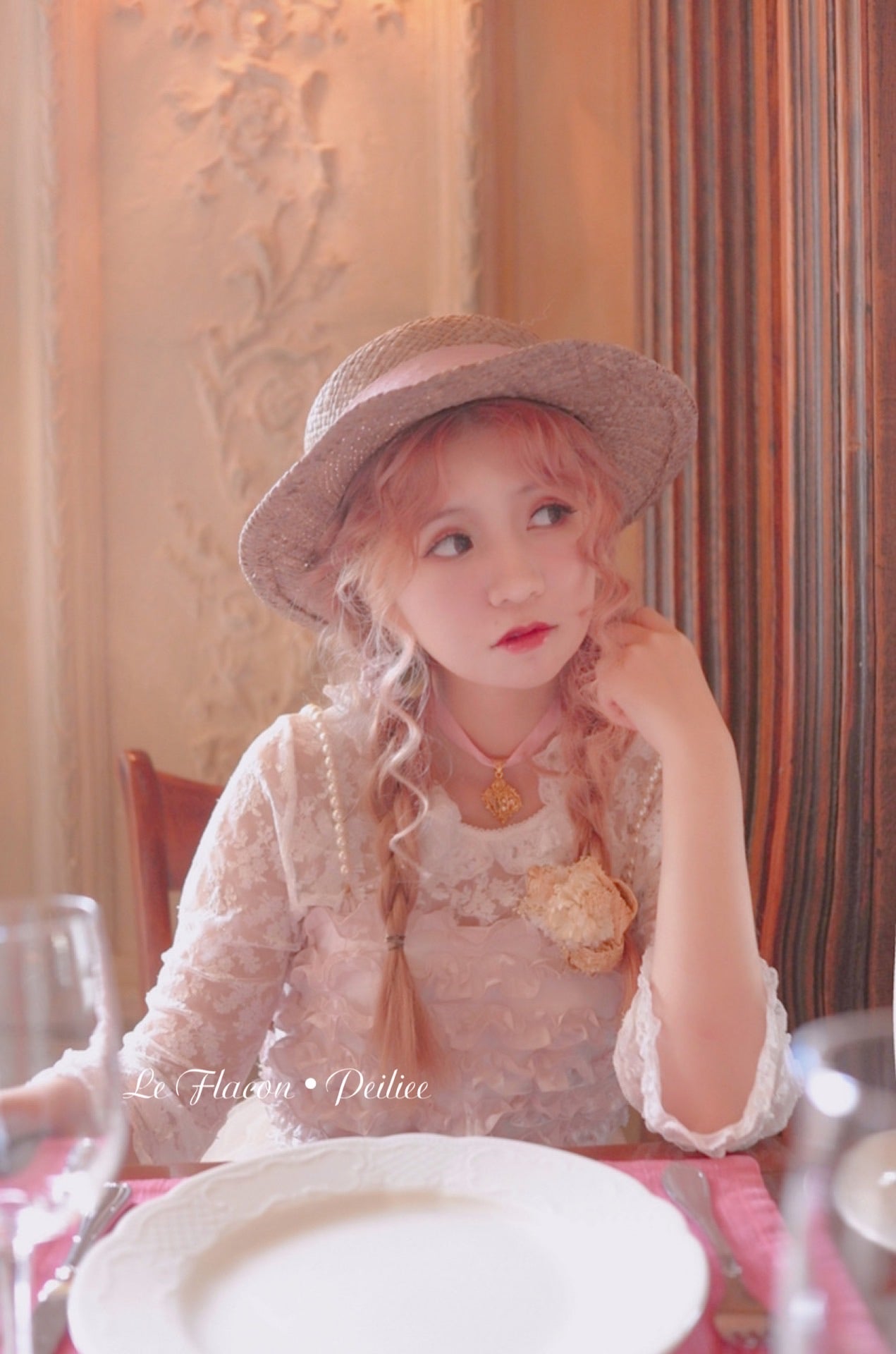 Get trendy with [Premium Selected] Limited Edition Le Flacon First Love Rose Lace Vintage Dress -  available at Peiliee Shop. Grab yours for $59.90 today!
