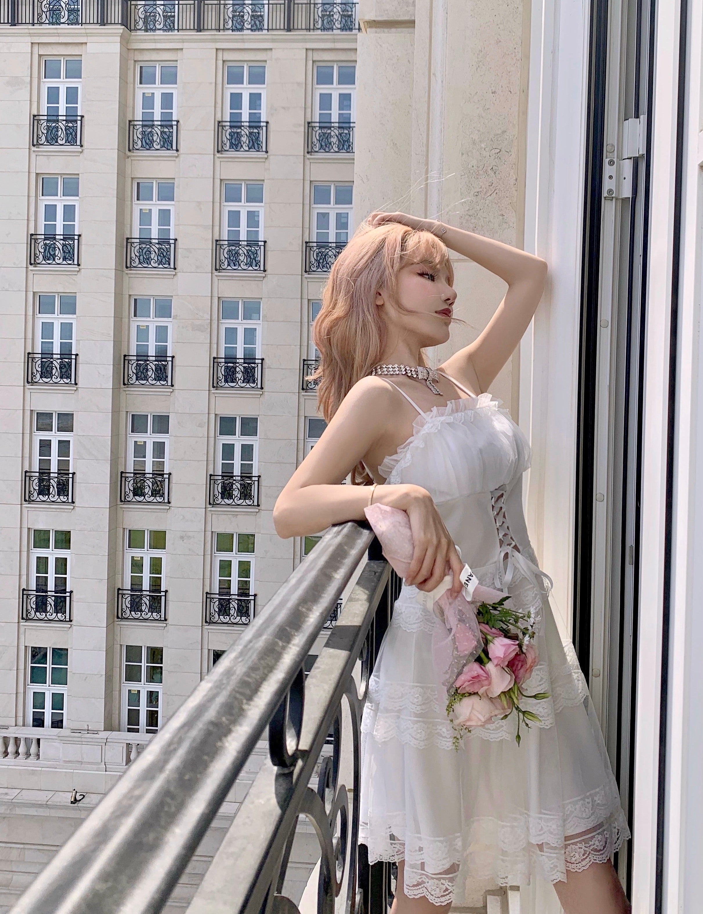 Get trendy with [SALE] Swan Lake Memory Romantic Lace Mini Dress -  available at Peiliee Shop. Grab yours for $59.90 today!