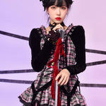 Get trendy with [Evil Tooth] Evil Flowery Girl Punk Dress Set - Dress available at Peiliee Shop. Grab yours for $125 today!