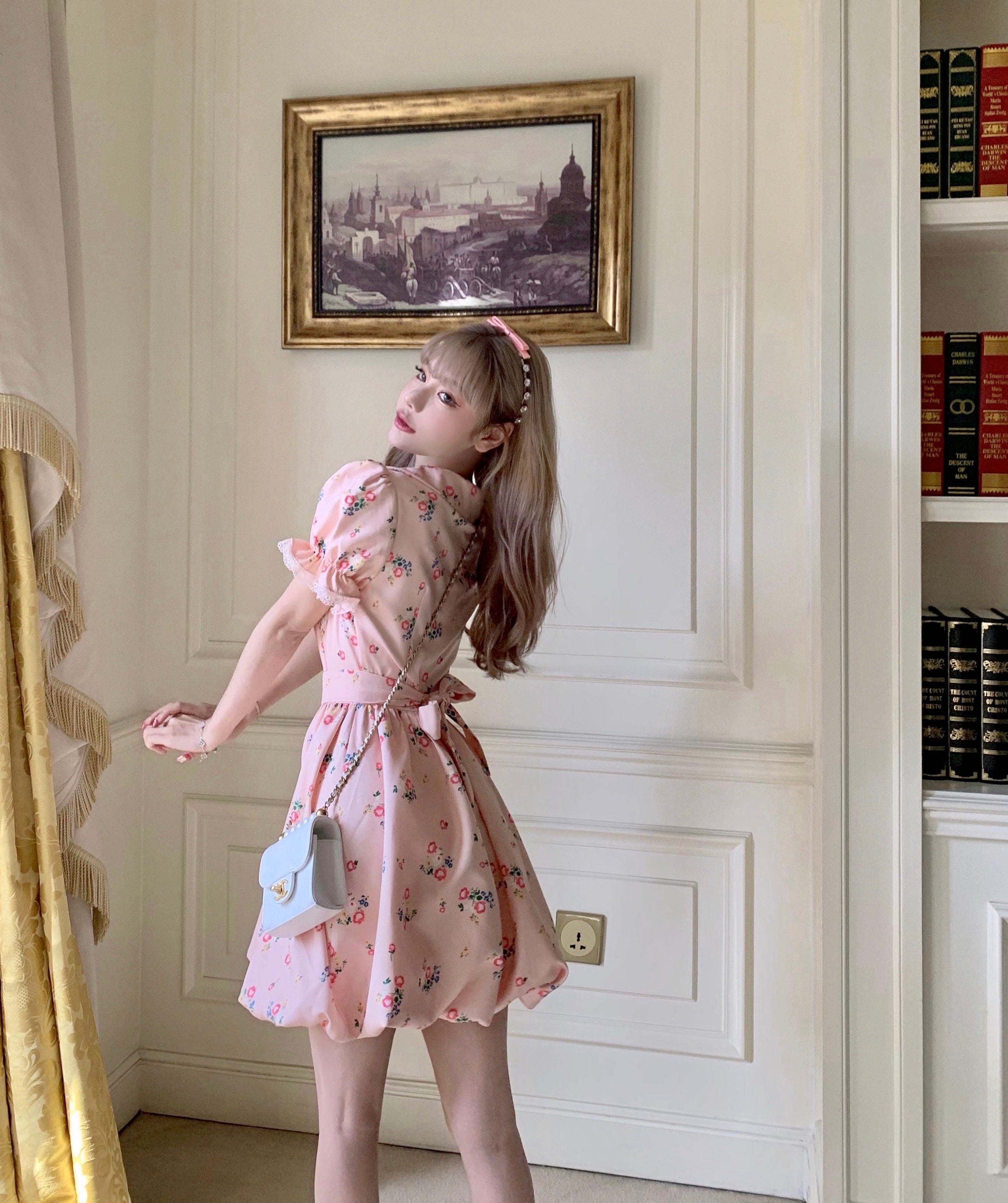 Get trendy with [Last Stocks] Flower House Princess Vintage Mini Dress -  available at Peiliee Shop. Grab yours for $105 today!