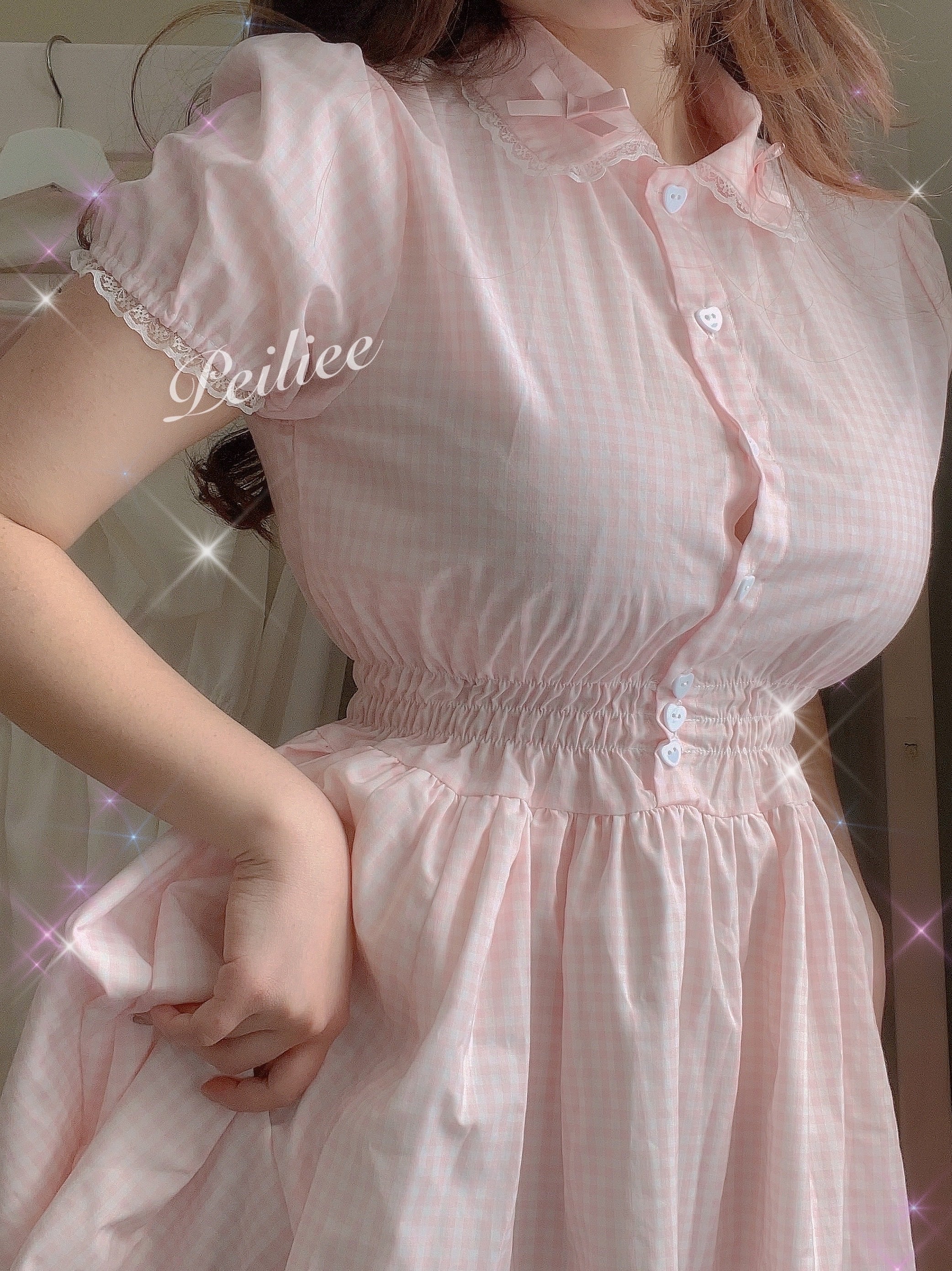 Get trendy with [By Peiliee] Afternoon Tea At Tiffany Gingham Babydoll Mini Dress Lolita 1997 style -  available at Peiliee Shop. Grab yours for $49.90 today!