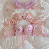 Get trendy with [Handmade Lingerie] Lavender Dream Bra -  available at Peiliee Shop. Grab yours for $32 today!