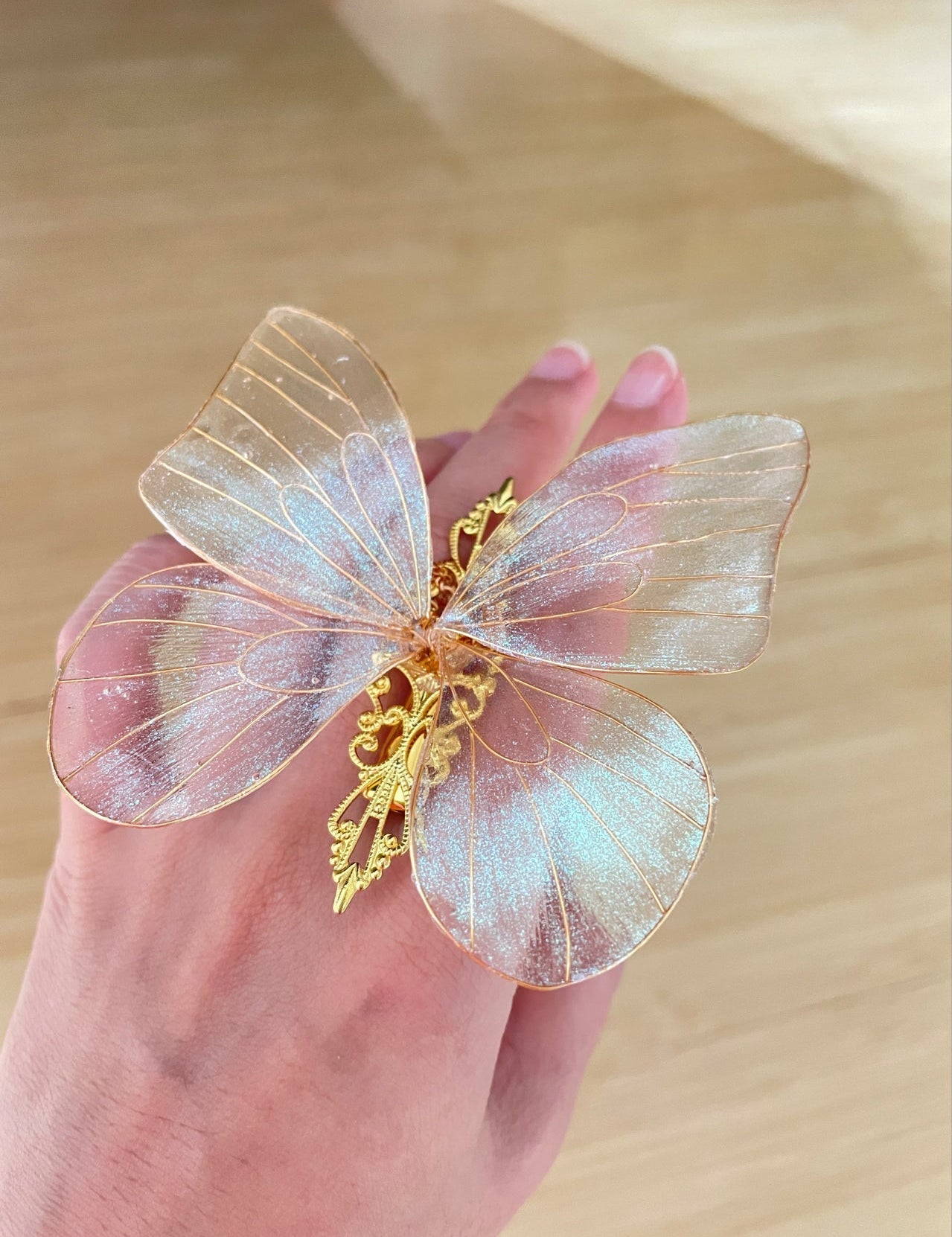 Get trendy with [Handmade] The Golden Butterfly Hairpin -  available at Peiliee Shop. Grab yours for $29.90 today!
