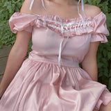 Get trendy with [Peiliee Design 5 years anniversary] Sakura Soft Satin Dress Set - Dresses available at Peiliee Shop. Grab yours for $45 today!