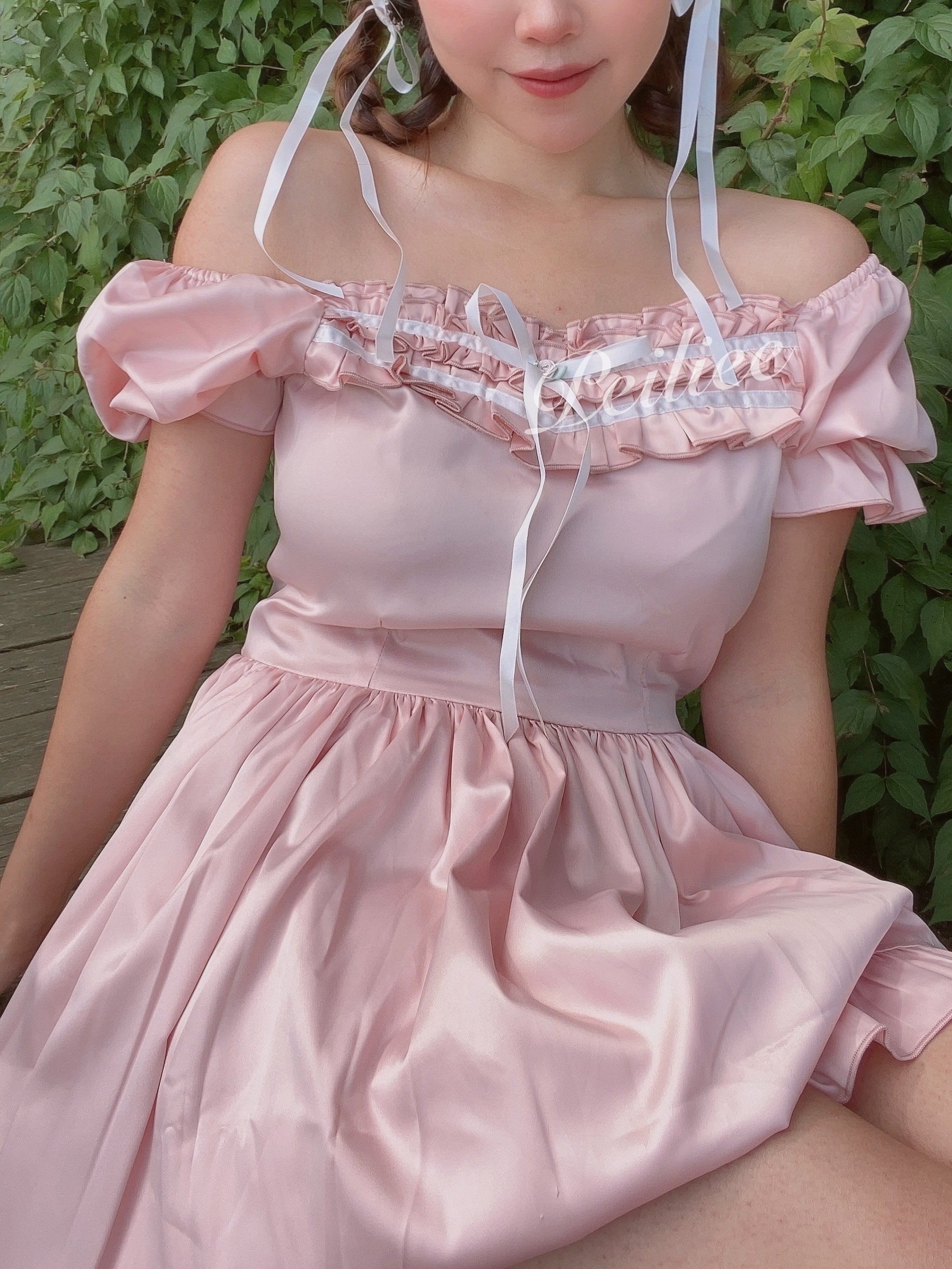 Get trendy with [Peiliee Design 5 years anniversary] Sakura Soft Satin Dress Set - Dresses available at Peiliee Shop. Grab yours for $45 today!