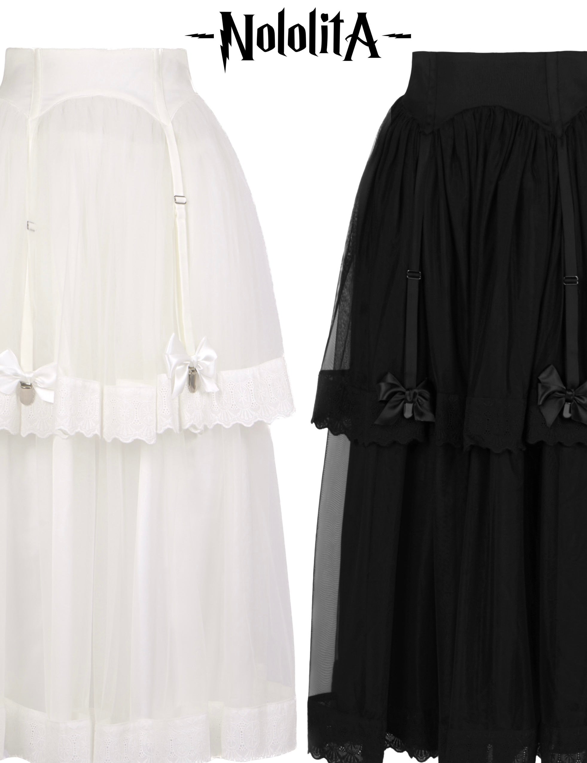 Get trendy with [Nololita Pre-order] After Rain Gothic Set with satin shirt and skirt -  available at Peiliee Shop. Grab yours for $42 today!