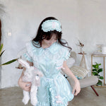 Get trendy with Angelic Mint Satin Lounge wear set -  available at Peiliee Shop. Grab yours for $15 today!