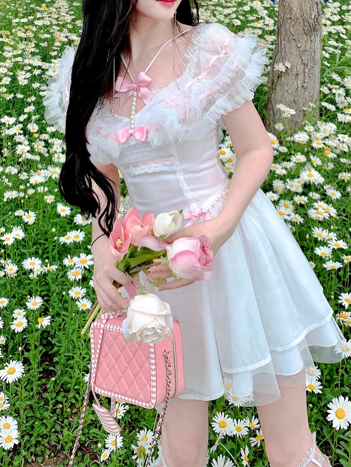 Get trendy with Daisy Amour Mini Dress - Dress available at Peiliee Shop. Grab yours for $49.90 today!