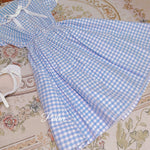 Get trendy with [Customized] Cloud Sailor Blue Gingham Babydoll Dress -  available at Peiliee Shop. Grab yours for $49.90 today!