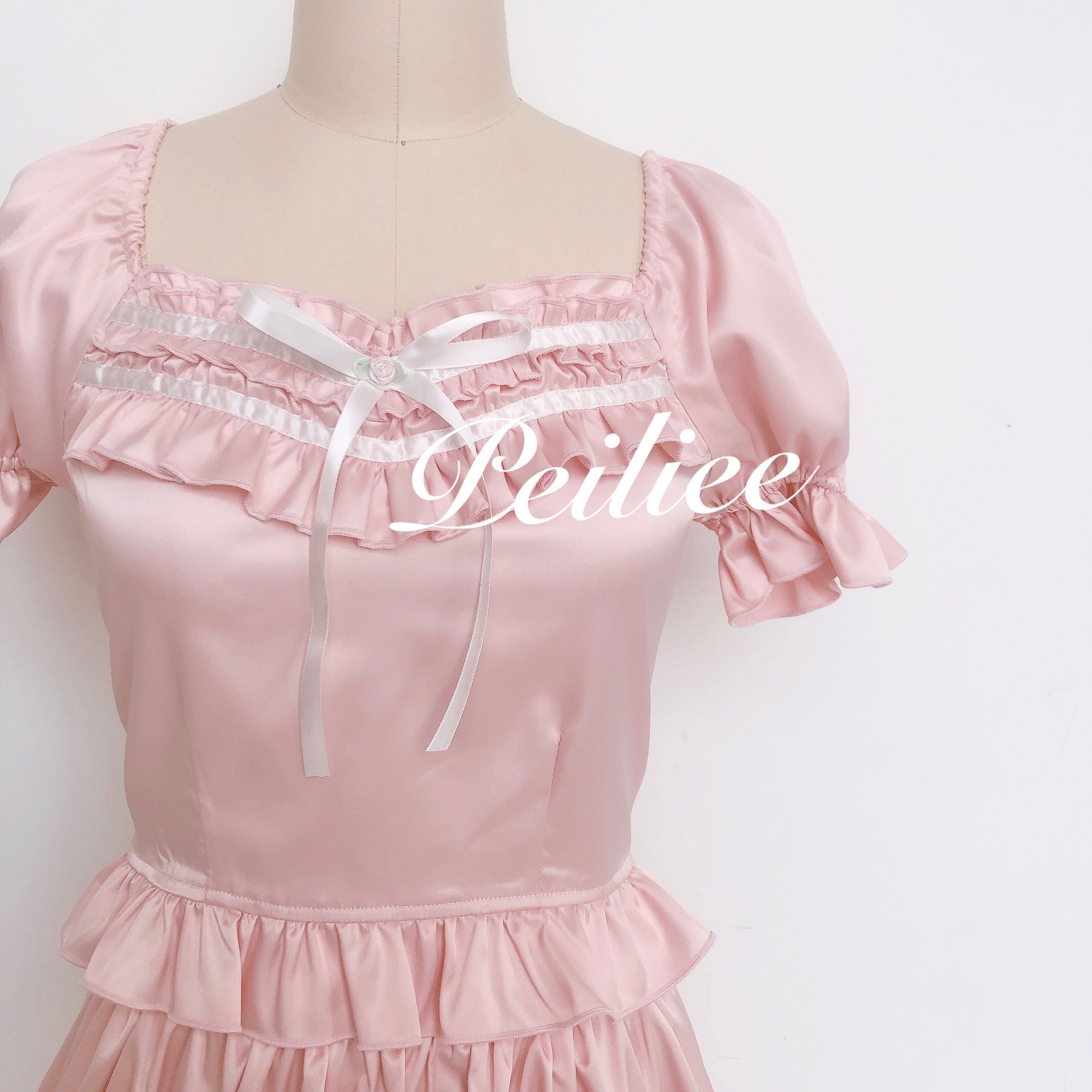 Get trendy with [Peiliee Design 5 years anniversary] Sakura Soft Satin Dress Set - Dresses available at Peiliee Shop. Grab yours for $45 today!