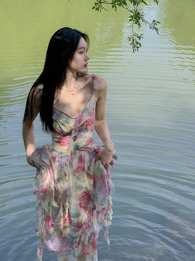 Get trendy with Flower Fairy Floral Dress - Dresses available at Peiliee Shop. Grab yours for $48 today!