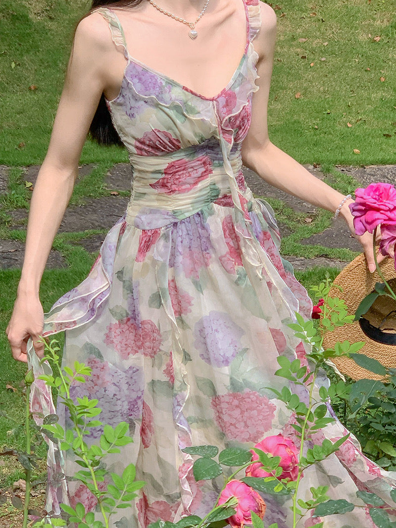 Get trendy with Flower Fairy Floral Dress - Dresses available at Peiliee Shop. Grab yours for $48 today!