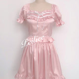 Get trendy with [Peiliee Design 5 years anniversary] Sakura Soft Satin Dress Set -  available at Peiliee Shop. Grab yours for $45 today!