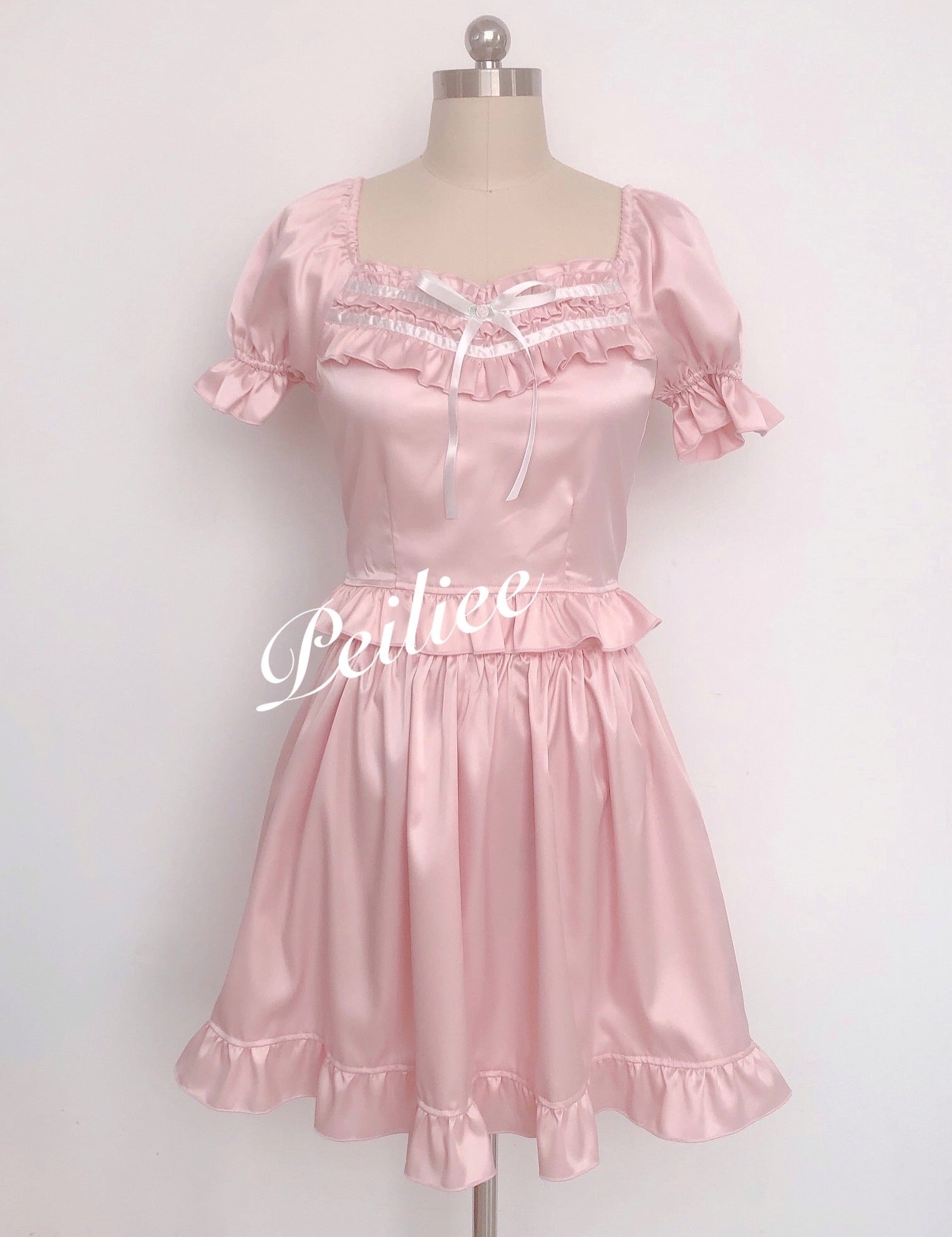 Get trendy with [Peiliee Design 5 years anniversary] Sakura Soft Satin Dress Set -  available at Peiliee Shop. Grab yours for $45 today!