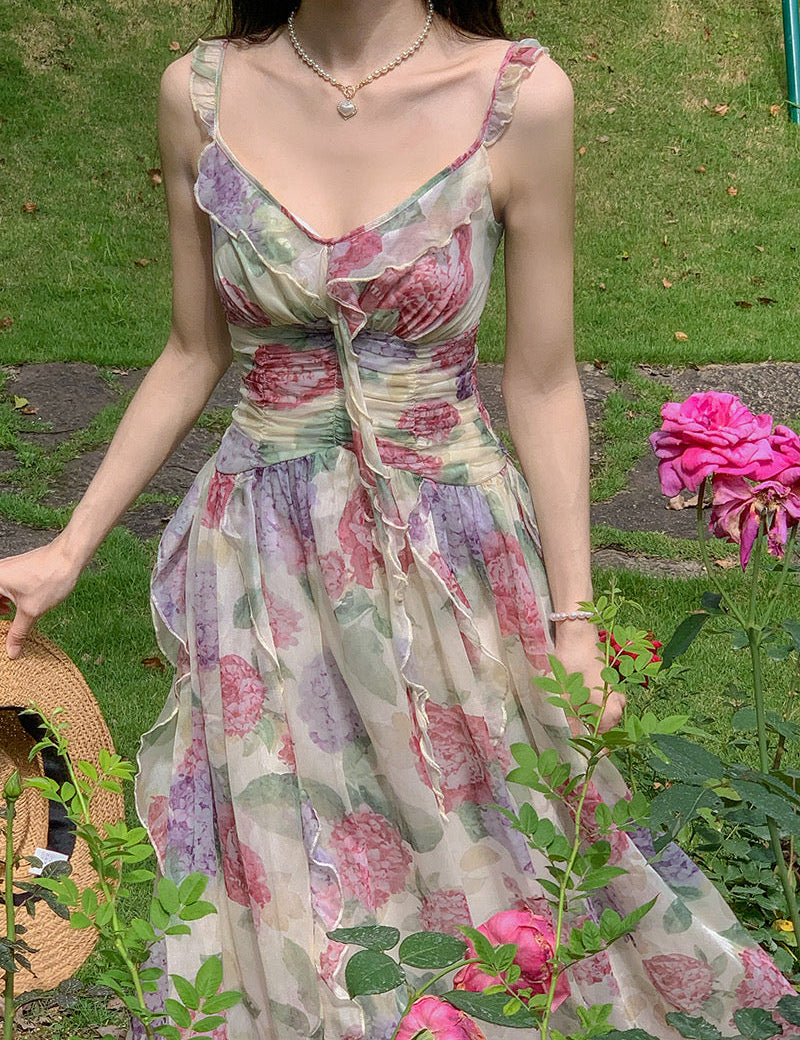 Get trendy with Flower Fairy Floral Dress - Dresses available at Peiliee Shop. Grab yours for $48 today!