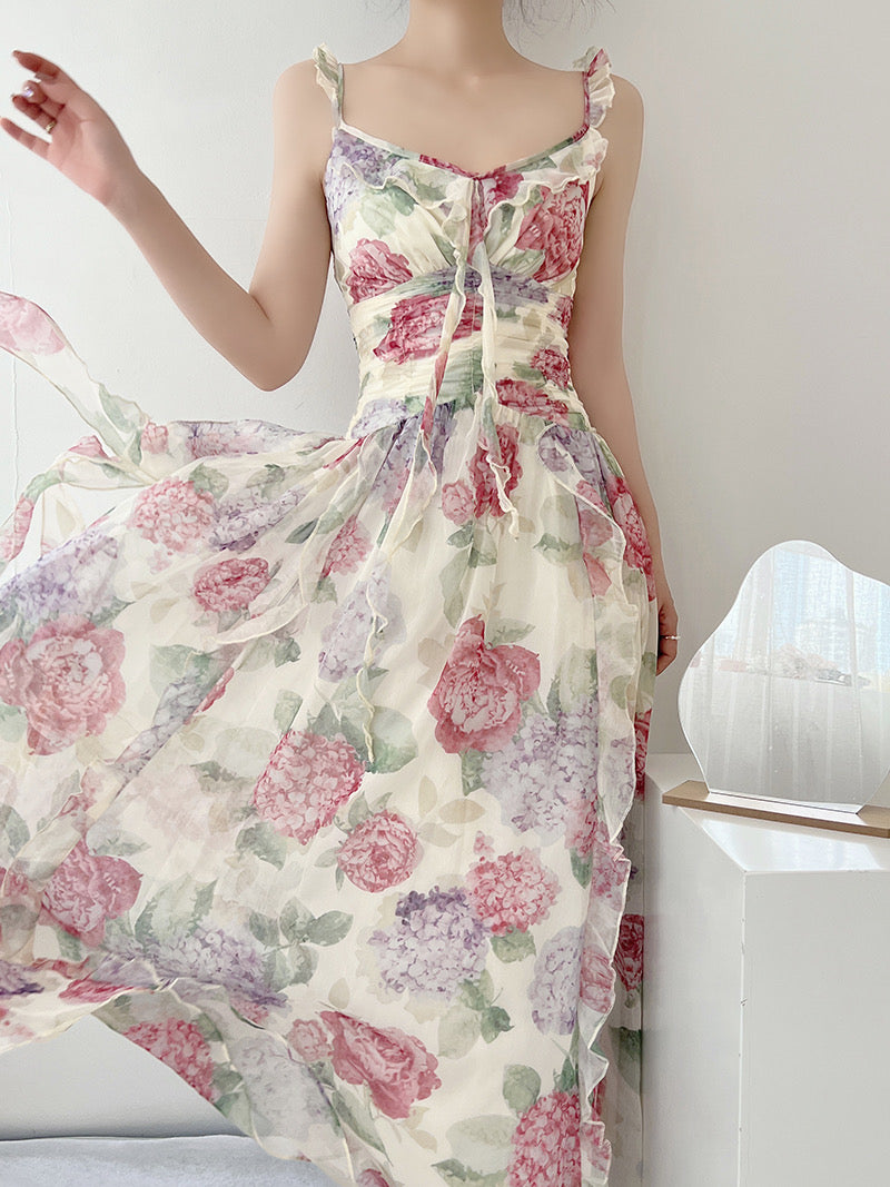 Get trendy with Flower Fairy Floral Dress - Dresses available at Peiliee Shop. Grab yours for $48 today!