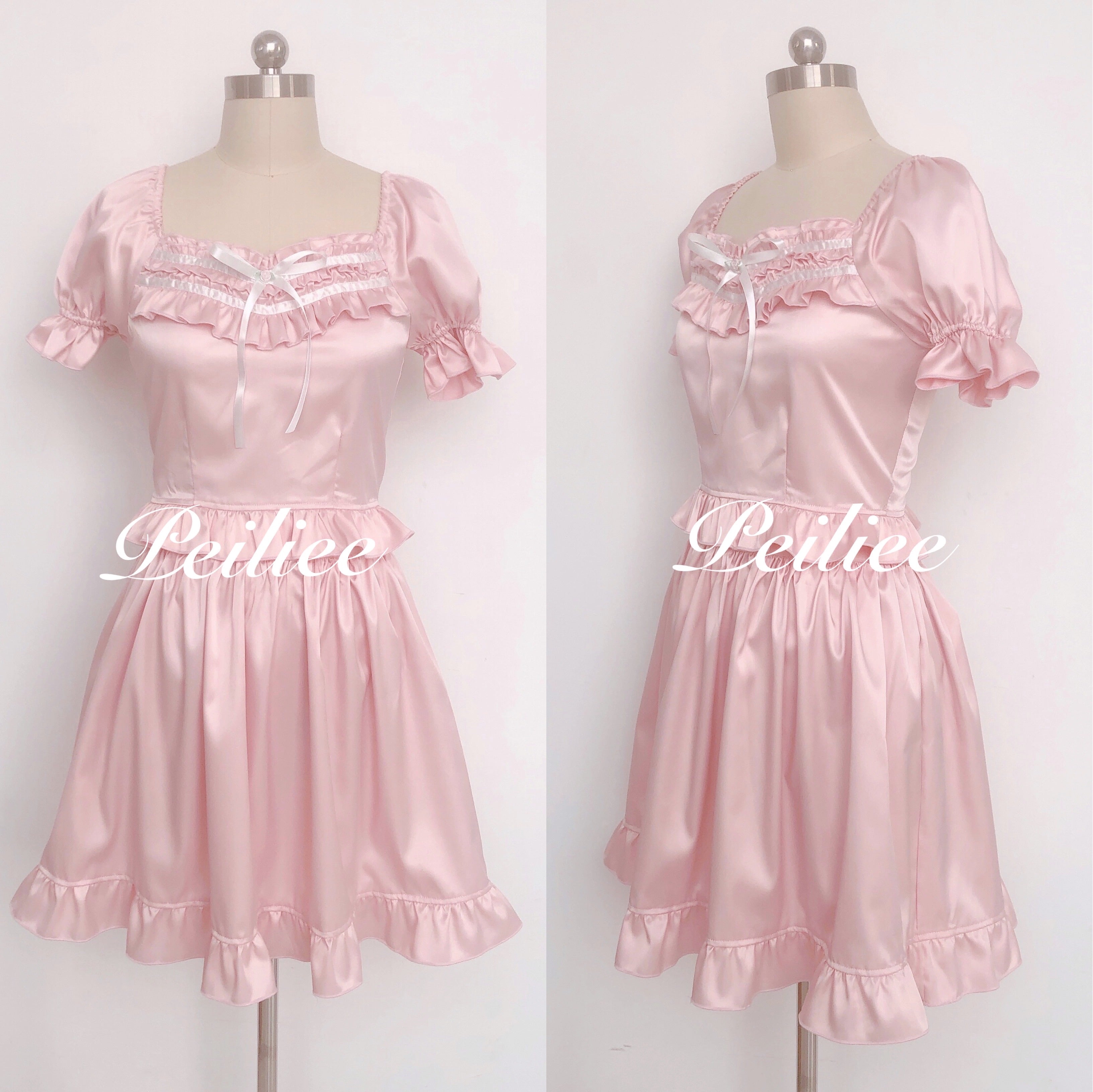 Get trendy with [Peiliee Design 5 years anniversary] Sakura Soft Satin Dress Set - Dresses available at Peiliee Shop. Grab yours for $45 today!