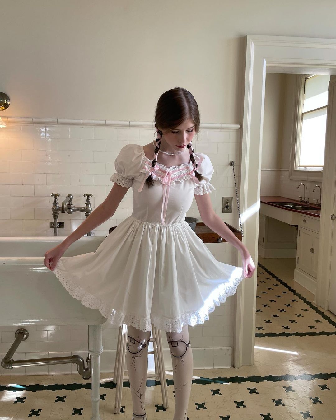 Get trendy with [Peiliee Finest] Swan Lake Doll Puff Sleeve Version  Dress -  available at Peiliee Shop. Grab yours for $55 today!