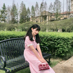 Get trendy with [Premium Selected] Arrived In Dream Land Gingham Dress (designer Rose Candy) -  available at Peiliee Shop. Grab yours for $45 today!