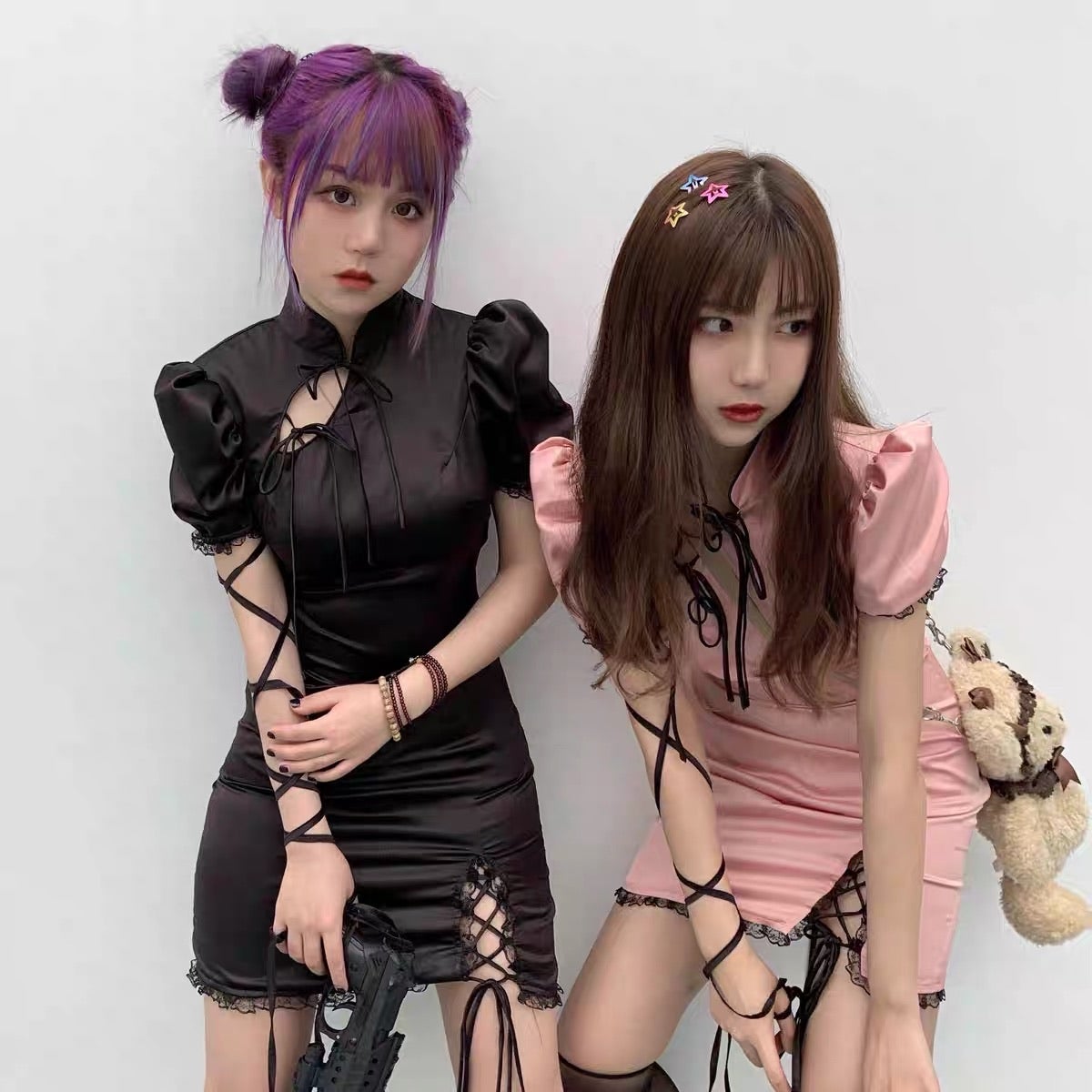 Get trendy with [Premium Selected] Chinese Sweethearts Besties Dress (designer arilf) -  available at Peiliee Shop. Grab yours for $59.90 today!